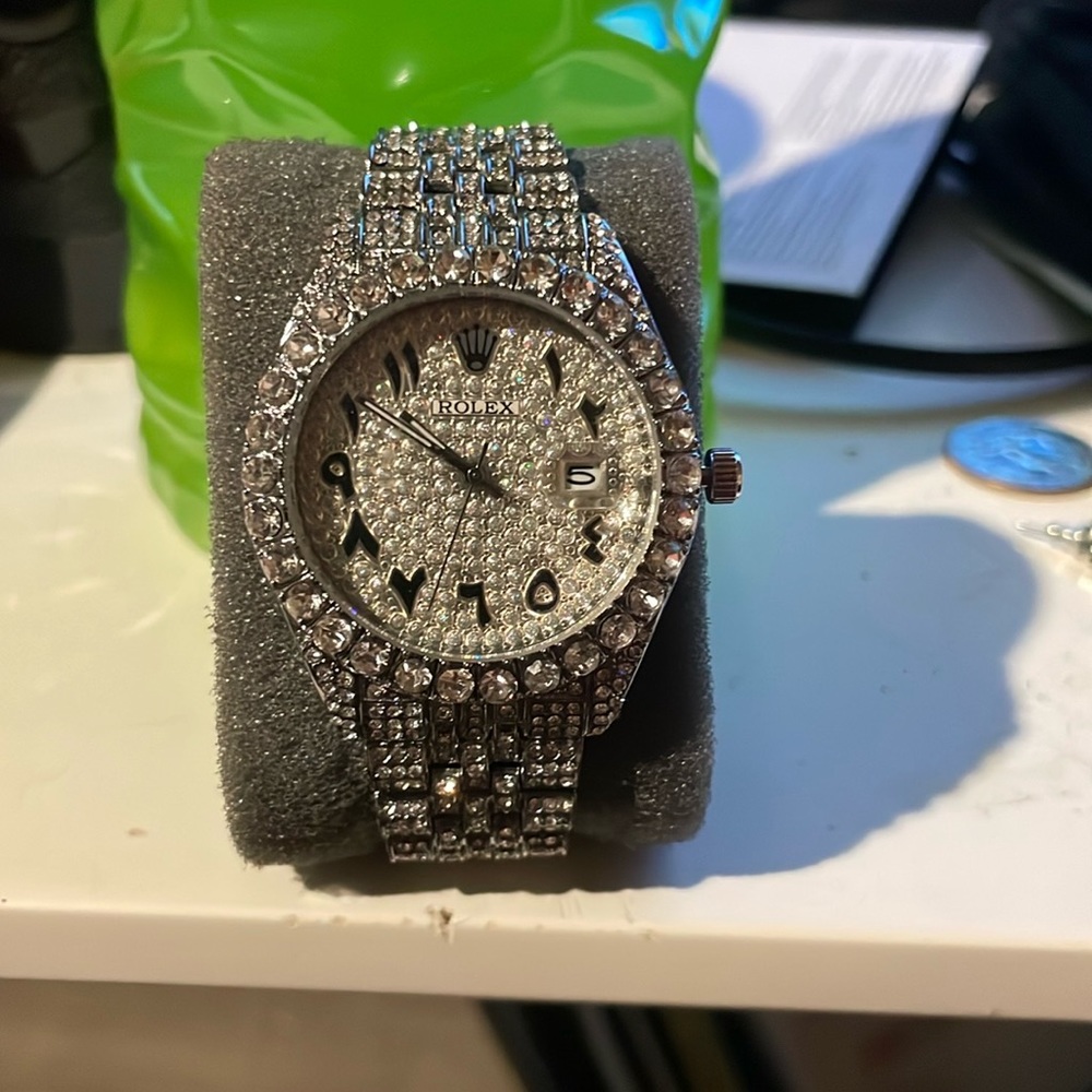 Bussdown Moissanite Rolex ! 40mm ! Passes diamond tester